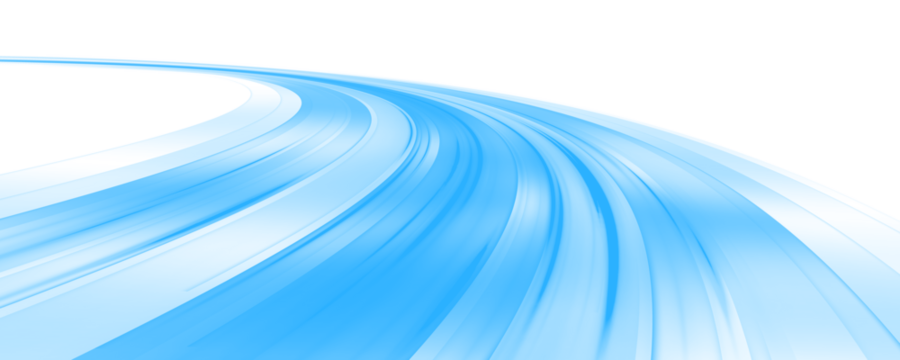 Racing cars dynamic flash effects city road with long exposure night ligh. Blue wave curved lines for presentations, illustration of articles and publications on technological trends and innovations.