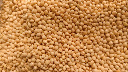 Close up of a pile of millet seeds