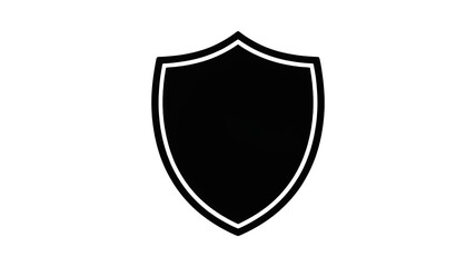 Sleek heraldic shield emblem for security, protection, and gaming design projects, conveying trust and safety in a modern minimalist style