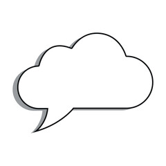 Chat cloud message vector sticker