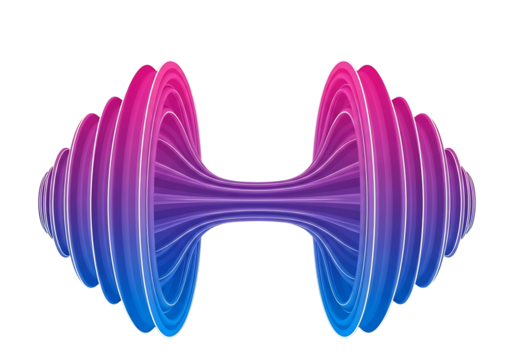 美しいグラデーションのダンベル、運動と健康的なライフスタイルを象徴するデザイン画像