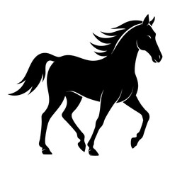 Obraz premium A silhouette of a running horse vector design 