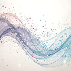 Abstract minimalist flowing wave shape with soft pastel colors and texture detail illustration