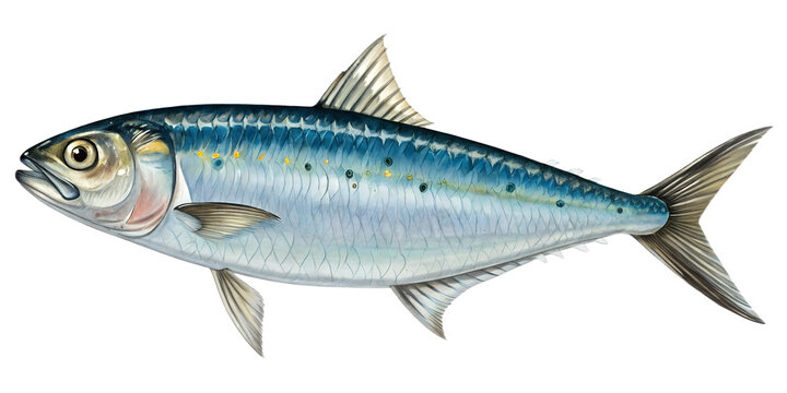 Sardines PNG Realistic Small Fish Isolated on Transparent Background