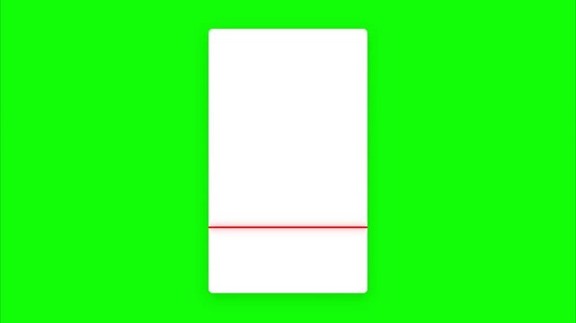 QR Code, Barcode Scanner With Red Scanning Line and Tick Mark on Green Screen Chroma Key Background 4k Video