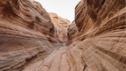 Narrow canyon walls carved by erosion, a natural wonder.
