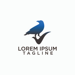 bird check data logo design concept, animal logos