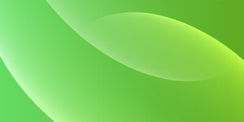Modern green abstract background featuring smooth gradient waves and soft transparent curved shapes. Perfect for eco themes, nature concepts, business presentations, and technology designs.