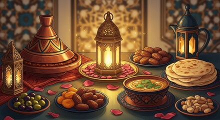 Ramadan Iftar Feast - A Celebration of Tradition and Flavor.
