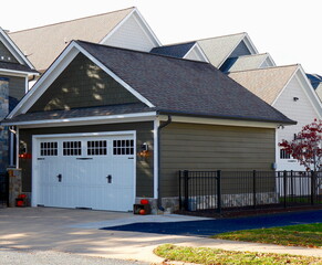 Roof pitches together create symmetry