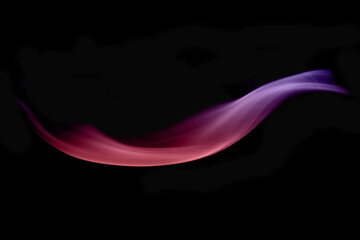 Abstract red and purple light wave on black background, symbolizing futuristic motion, digital energy, and creative innovation. Ideal for modern technology, web design, and abstract art themes.