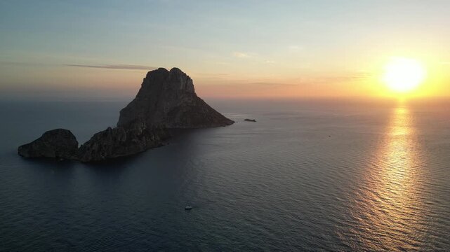 Drone view of Ibiza Atlantis: Sa Pedrera De Cala D&rsquo;Hort, Es Vedra, Ibiza, Balearic Islands