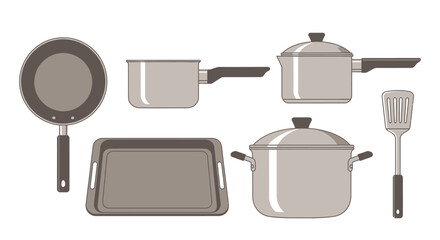 set of kitchen utensils