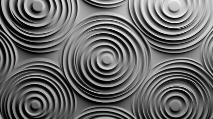 Obraz premium Design featuring intricate circular patterns in shades of grey and white on a textured surface