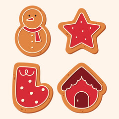 Christmas Gingerbread Illustration Collection