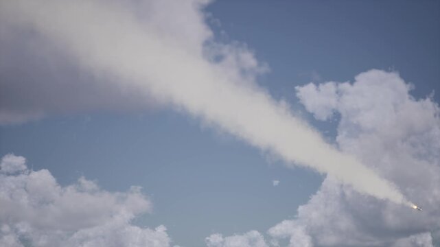 Missile AGM-88 In The Sky