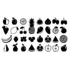 set of fruit icons