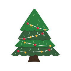 PrintA seamless Christmas vector pattern featuring cozy holiday elements such as trees, gifts, snowflakes, and mugs in warm green and red tones on a cream background. Perfect for wrapping paper, texti