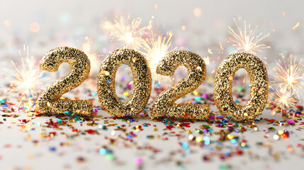 Elegant Happy New Year 2026 Numbers and Modern Typography 