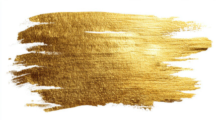 白地に広がるゴールドの筆塗りストローク
