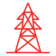 red and white tower on white