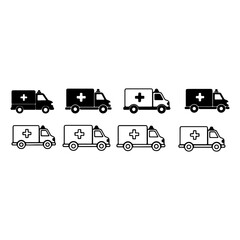 set of transport icons