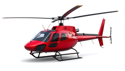 3D realistic helicopter with compact aerodynamic design and spinning rotor, modern aircraft concept.