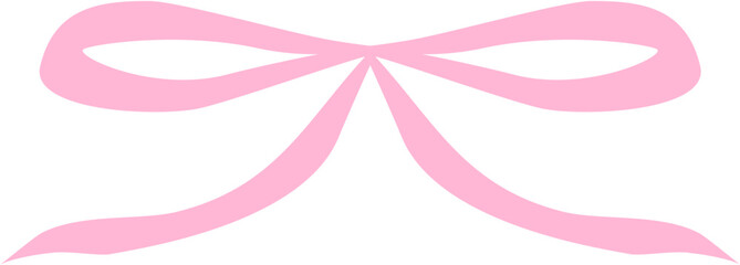 Cute Pink Bow Decorative Element, Cute Pink Ribbon Clipart