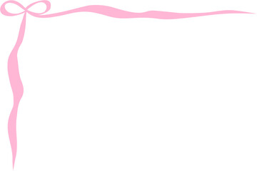 Cute Pink Bow Decorative Element, Cute Pink Ribbon Clipart