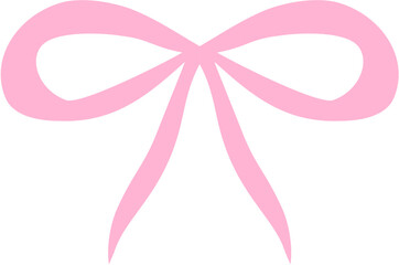 Cute Pink Bow Decorative Element, Cute Pink Ribbon Clipart