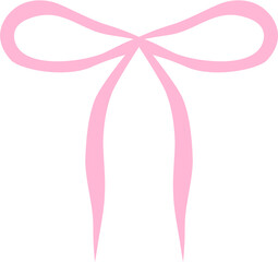 Cute Pink Bow Decorative Element, Cute Pink Ribbon Clipart