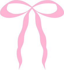 Cute Pink Bow Decorative Element, Cute Pink Ribbon Clipart