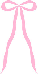 Cute Pink Bow Decorative Element, Cute Pink Ribbon Clipart