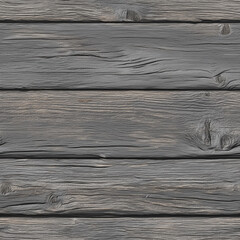 Seamless Rough Weathered Gray Wood Plank Texture with Visible Knots and Grain