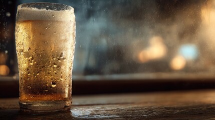 Cold beer glass
