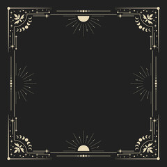 Magic vector frame . Mystic frame for tarot, esoteric, astrology design. Template for poster and prints. © Любовь Овсянникова