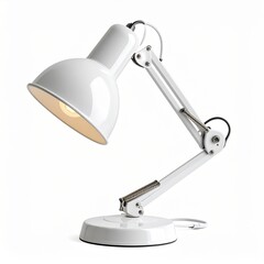 Modern White Adjustable Desk Lamp for Home Office and Reading