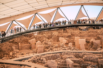Neolithic Archaeological Site,  Ancient Ruins of Gobekli Tepe in Turkey © naszalyg