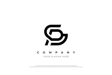 PS or SP Monogram Logo Design