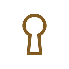Minimalist Keyhole Icon: Security, Lock, Access, Mystery Logo