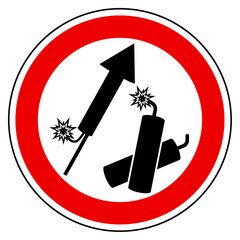 Vektor - Verkehrsschild - Feuerwerksverbot