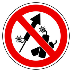 Vektor - Verkehrsschild - Feuerwerksverbot