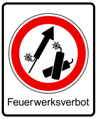 Vektor - Verkehrsschild - Feuerwerksverbot