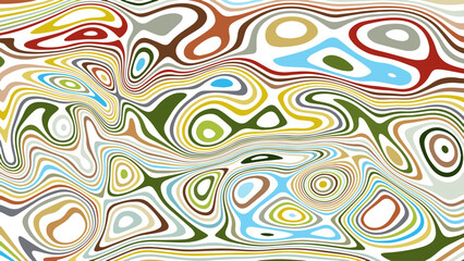 Obraz premium ABSTRACT ILLUSTRATION MARBLED TEXTURE LIQUIFY PSYCHEDELIC COLORFUL DESIGN. OPTICAL ILLUSION BACKGROUND VECTOR 