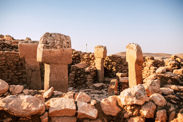 Pre-pottery neolithic archaeological site of Karahan Tepe near Sanliurfa, Turkey © naszalyg