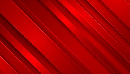 Dynamic, geometric composition of parallel, angled red bars. Shadows and light enhance the 3D effect, creating a bold and modern abstract visual