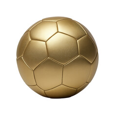 Fototapeta premium Golden Soccer Ball isolated on a transparent background 3