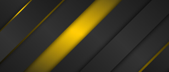 Abstract geometric design with layered yellow shapes