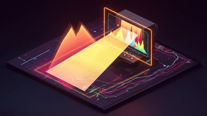 Abstract computer illustration with data analysis and digital trends - Powered by Adobe