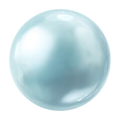Light blue sphere with light reflections on a dark backdrop